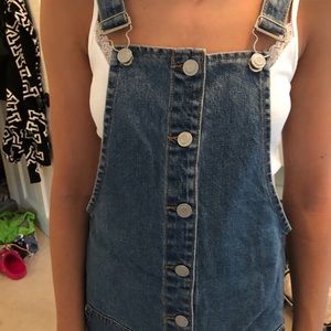 Denim overall dress